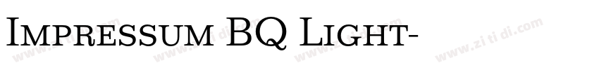Impressum BQ Light字体转换